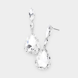 Miro Clear Crystal Teardrop Earrings